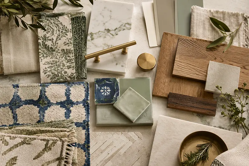 Fabric flat-lay